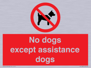 No dogs except assistance dogs